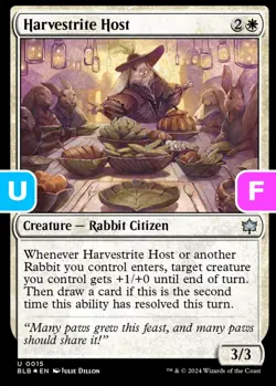 MTG Harvestrite Host Bloomburrow Uncommon Creature Rabbit Citizen *Foil* NM - Image 1