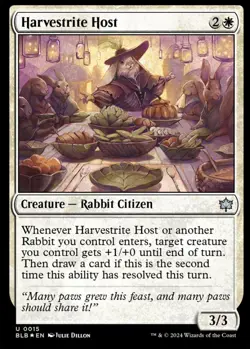 MTG Harvestrite Host Bloomburrow Uncommon Creature Rabbit Citizen *Foil* NM - Image 2