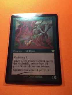 MTG Magic The Gathering Deep Forest Hermit Foil Etched MH2 Rare Green Squirrel - Image 1