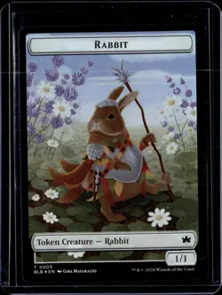 Rabbit/Flowerfoot Swordmaster Token - 3/1 - Foil - BLB - NM - MTG - Image 1