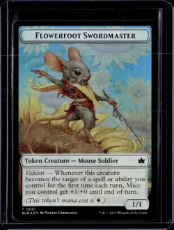 Rabbit/Flowerfoot Swordmaster Token - 3/1 - Foil - BLB - NM - MTG - Image 2