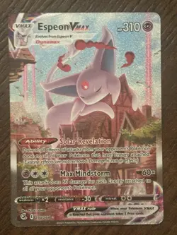 Pokemon Espeon VMAX Alternate Art Secret Rare Holo 270/264 Fusion Strike 310 HP - Image 1