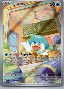 Quaxly 206/193 Illustration Rare Paldea Evolved Pokemon Holo Near Mint - Image 1