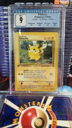 Pikachu 1999 Pokemon Jungle 1st Edition CGC 9 #60 - Image 1