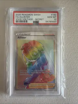 2020 Pokemon Sword and Shield Full Art Allister Secret Vivid Voltage 192 - Image 1
