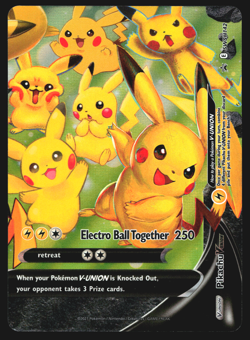 Pokemon Card Sword & Shield Promo Pikachu V-Union SWSH142 Holo - Image 1