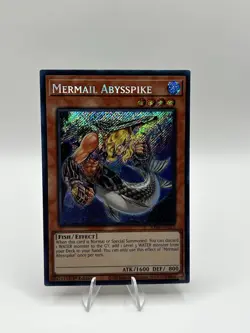 Yugioh Mermail Abysspike RA04-EN012 Secret Rare 1st Ed Near Mint - Image 1