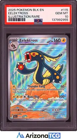 Pokemon 2025 Eelektross 115/086 Illustration Rare Black Bolt GEM MINT PSA 10 - Image 1
