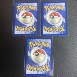 Pokemon Fossil Legendary Birds Set Moltres Zapdos Articuno Non-Holo - Image 2