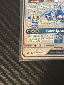 Pokemon TCG Glaceon GX Hidden Fates Shiny Vault SV55/SV94 Holo Ultra Rare - Image 3