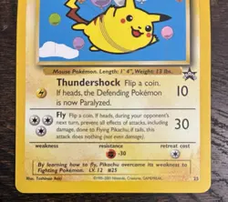 2000 POKEMON TCG WOTC BLACK STAR PROMO 25 FLYING PIKACHU NEAR MINT - Image 3
