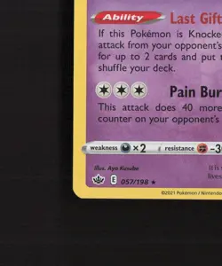 Gengar 057/198 Chilling Reign Holo Rare Stamped Pokemon Card LP - Image 5