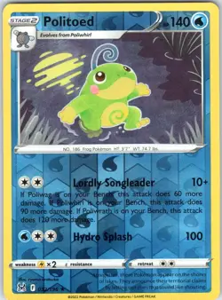 POLITOED 032/196 LOST ORIGIN POKEMON REVERSE HOLO NM/M - Image 1