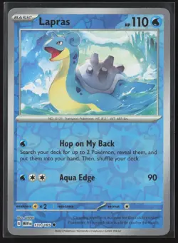 Lapras 131/165 Uncommon 151 Pokemon Reverse Holo Near Mint - Image 1