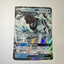 Pokemon Alolan Ninetales GX 22/145 Sm-Guardians Rising Ultra Rare Holo 210 HP - Image 1