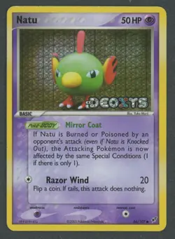 2005 Pokemon Deoxys Natu 66/107 Reverse Holo Stamped Moderately Played MP - Image 1