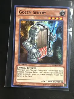 Yugioh Golem Sentry BPW2-EN014 Super Rare 1st Edition Near Mint 2014 - Image 1