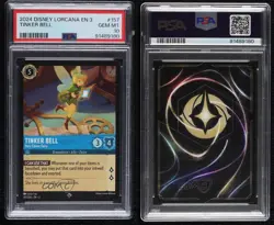 2023 Lorcana - Into The Inklands 3 Tinker Bell Very Clever Fairy PSA 10 GEM MT - Image 3