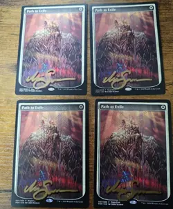 Magic The Gathering Road To Exile Promo Nonfoil Signed Card 4 Signs Used - Image 1