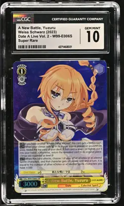 Weiss Schwarz GRADED New Battle Yuzuru Date A Live Vol.2 SR 10 CGC ENGLISH - Image 1