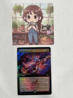 Resonating Lute (Extended Art) Secrets of Strixhaven Foil #355 MTG br - Image 1