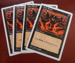 DARK RITUAL x4 mtg HP 5th Edition 4 Common ` - Image 1