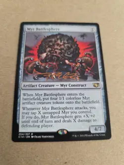 Myr Battlesphere Signed By Franz Vohwinkel Magic the Gathering - Image 1