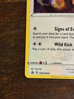 Eevee SWSH042 Holo Promo Sword & Shield Promo Pokemon Holo Near Mint - Image 5