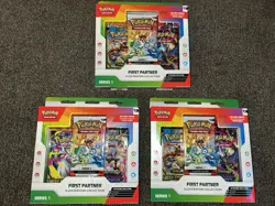 Pokemon TCG First Partner Illustration Collection Series 1 Lot Of 3 Sealed - Image 1