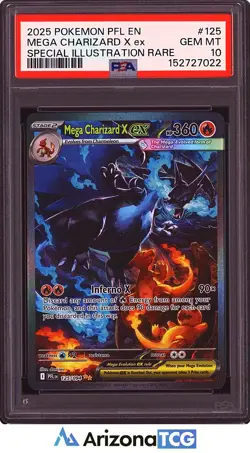 Pokemon 2025 Mega Charizard X ex 125/094 SIR Phantasmal Flames GEM MINT PSA 10 - Image 1