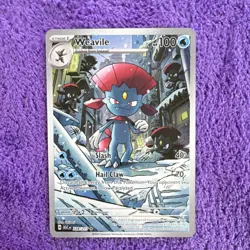 Pokemon Weavile 228/217 ASCN Ultra Uncommon Stage 1 100 HP Dark TCG Card - Image 1