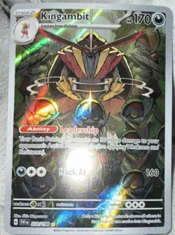 Pokemon Kingambit 220/198 SV01 Scarlet & Violet Illustration Rare Full Art Holo - Image 1