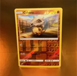 Pokemon Cubone 52/111 Sm-Crimson Invasion Reverse Holo Common 70 HP Card English - Image 1
