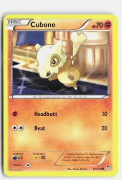 Cubone 60/124 Dragons Exalted Common Pokemon LP - Image 1