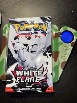 22.7g HEAVY Pokemon Scarlet & Violet White Flare Booster Pack New Sealed - Image 1