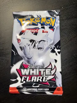 22.7g HEAVY Pokemon Scarlet & Violet White Flare Booster Pack New Sealed - Image 2