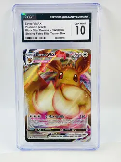 2021 Pokemon BSP Shining Fates Elite Trainer Eevee VMAX CGC 10 - Image 1