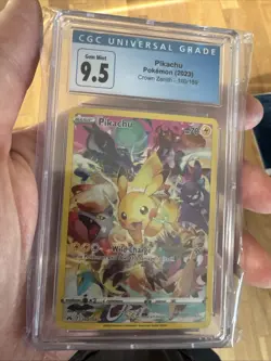 Pokemon TCG Pikachu Crown Zenith 160/159 CGC 9.5 Gem Mint 2023 - Image 1
