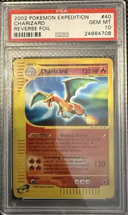 Charizard Reverse Foil #40/165 - 2002 Pokemon Expedition - PSA 10 !! LOW POP 86! - Image 1