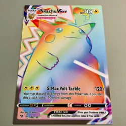 Pokemon Pikachu Vmax Rainbow + Charizard - Custom Jumbo Metallic Cards - Good - Image 2