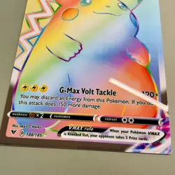 Pokemon Pikachu Vmax Rainbow + Charizard - Custom Jumbo Metallic Cards - Good - Image 4