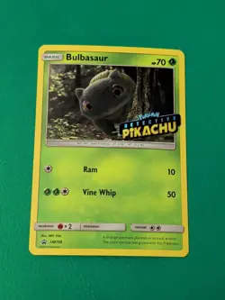 Pokemon TCG Bulbasaur SM198 Black Star Promo Detective Pikachu Holo - Image 1