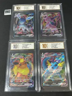 Pokemon TCG Chinese Eeveelution VMAX x4 RRR - CS4aC-027/035/059/021 Grade 10 - Image 1