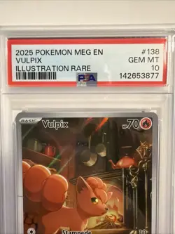 2025 POKEMON MEG EN-MEGA EVOLUTION ILLUSTRATION RARE #138 VULPIX PSA 10 - Image 4