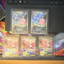 Pokemon TCG Japanese Holo Card Lot 5 Cards - Clefairy, Mega Clefable ex 086/080 - Image 1