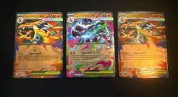 Pokemon Charizard Lot - Mega Charizard X 13/94 + 2 x Mega Charizard Y Promo - Image 1