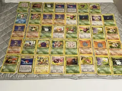 1st Edition Jungle Pokemon Card Lot 39 Total Cards All 1st Editions - Image 1