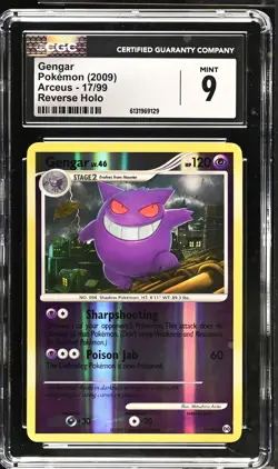 CGC 9 MINT Gengar 17/99 Reverse Holo Arceus Pokemon Card - Image 1