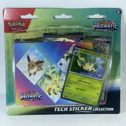 PRISMATIC EVOLUTIONS TECH STICKER COLLECTION LEAFEON POKEMON TCG BLISTER PACK - Image 1