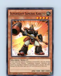 Yu-Gi-Oh TCG Superheavy Samurai Kabuto MP15-EN132 1st Edition Common Card NM - Image 1